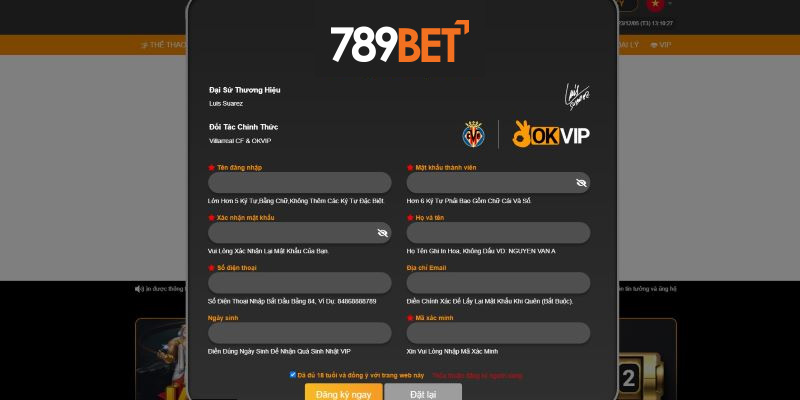 Đăng ký 789bet rất dễ thực hiện